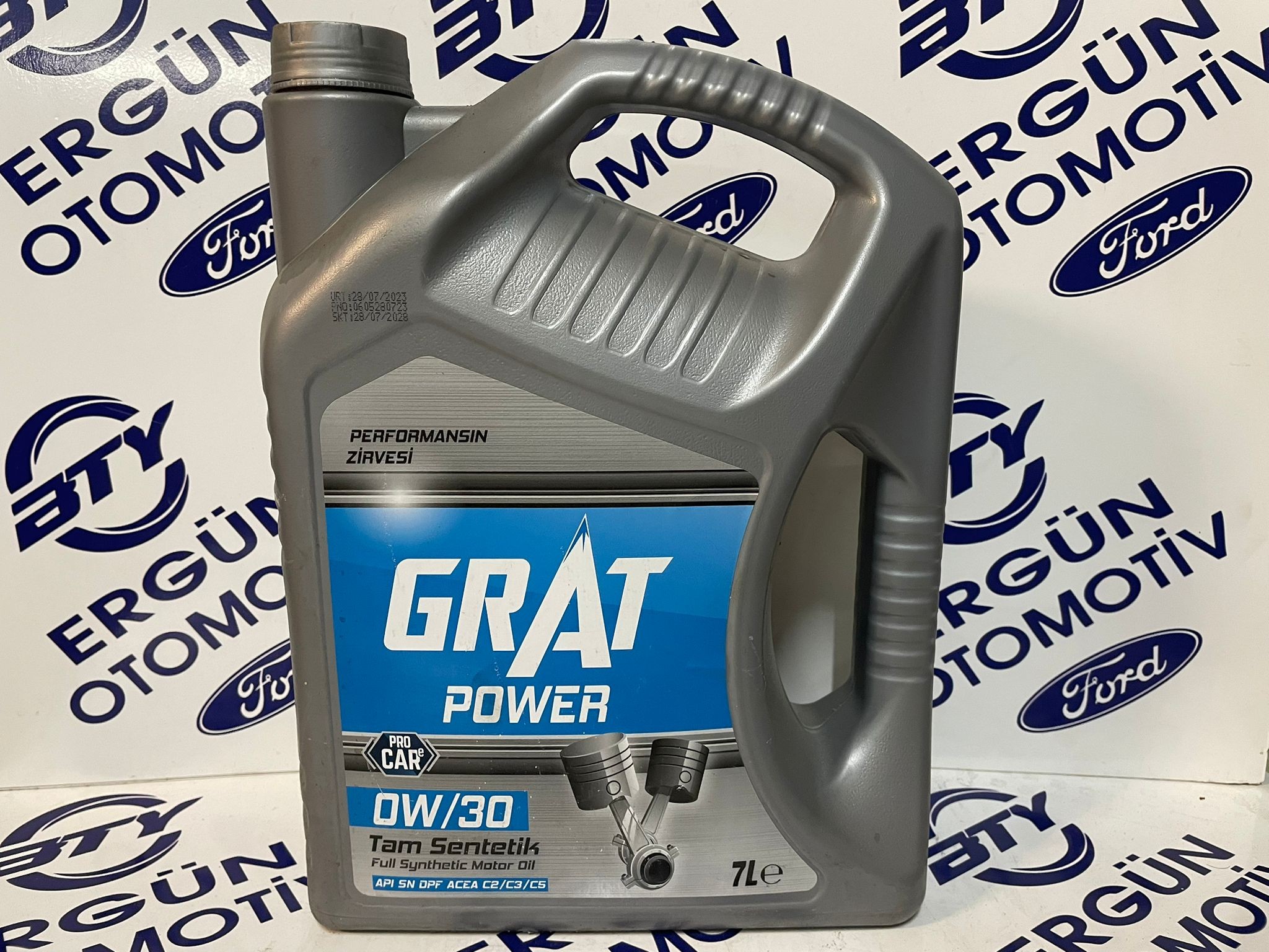 Grat Power 0W-30 7L Tam Sentetik Motor Yağı | Orijinal Ürün Garantisi