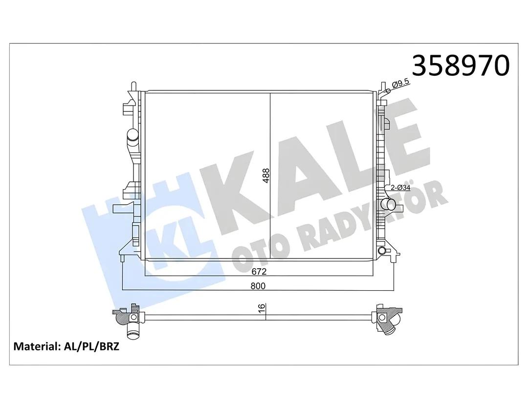 Ford Focus 2018> (Otomatik Vites) Su Radyatörü | KAL 358980 - JX61 8005 BD