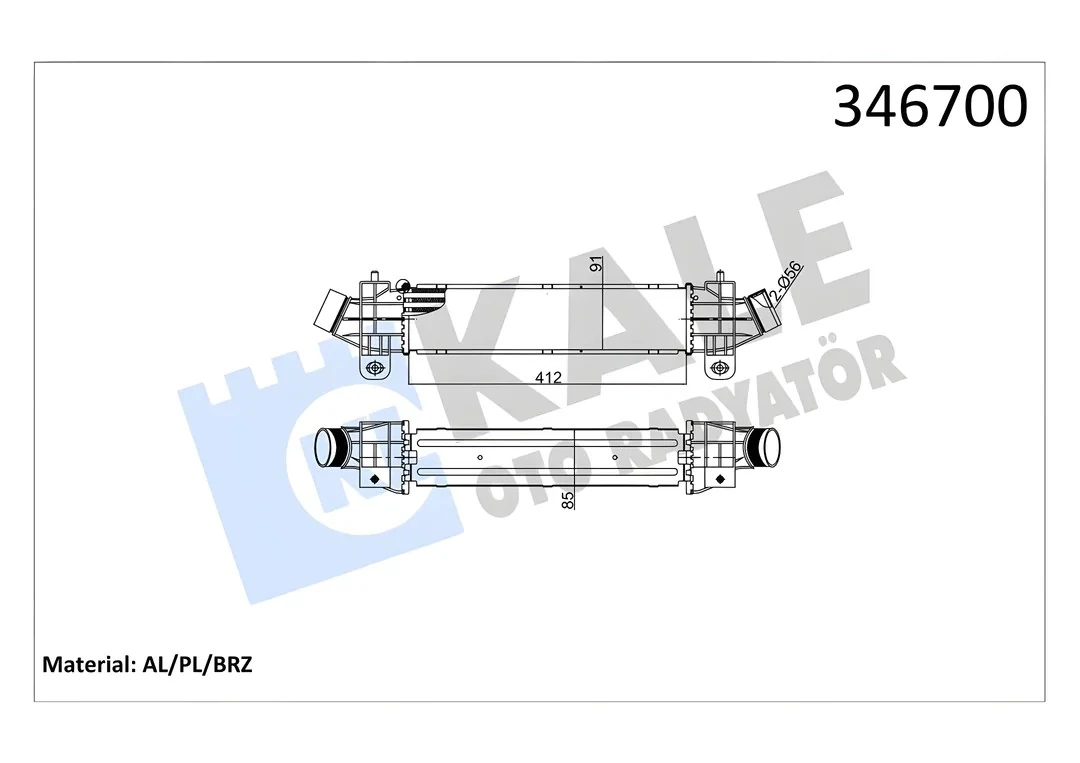 Ford Mondeo 2.0 TDCI 2001> İntercooler | KALE 346700 - 1S7Q 9L440 AF