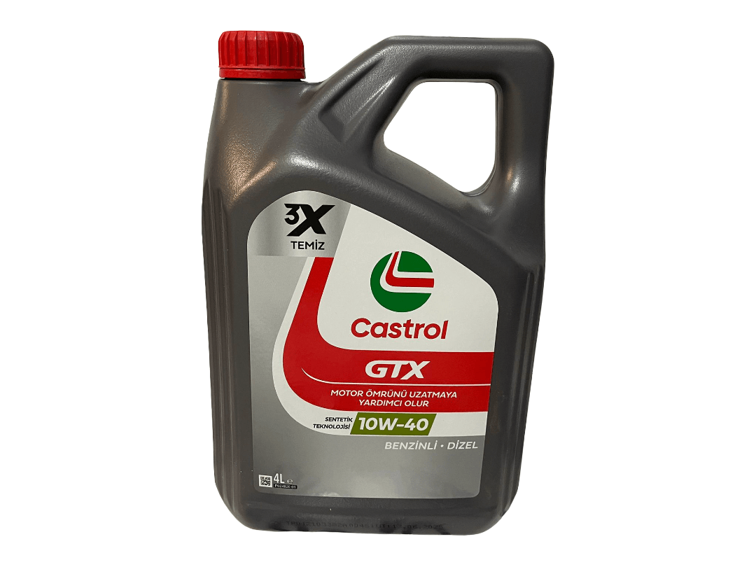 Castrol GTX 10W-40 4L Benzinli/Dizel Motor Yağı | Üretim Yılı:2025 | Orijinal Ürün Garantisi