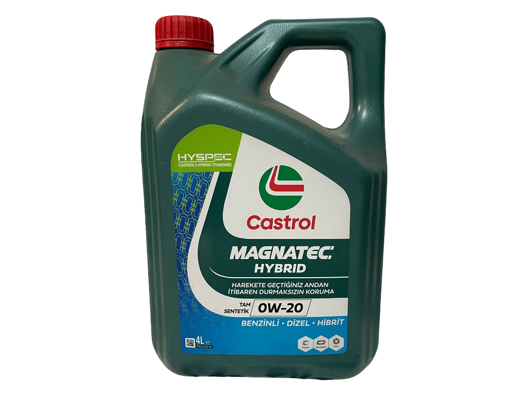 Castrol Magnatec Hibrit 0W-20 4L Tam Sentetik Motor Yağı | Benzinli - Dizel - Hibrit | Üretim Yılı:2025 | Orijinal Ürün Garantisi