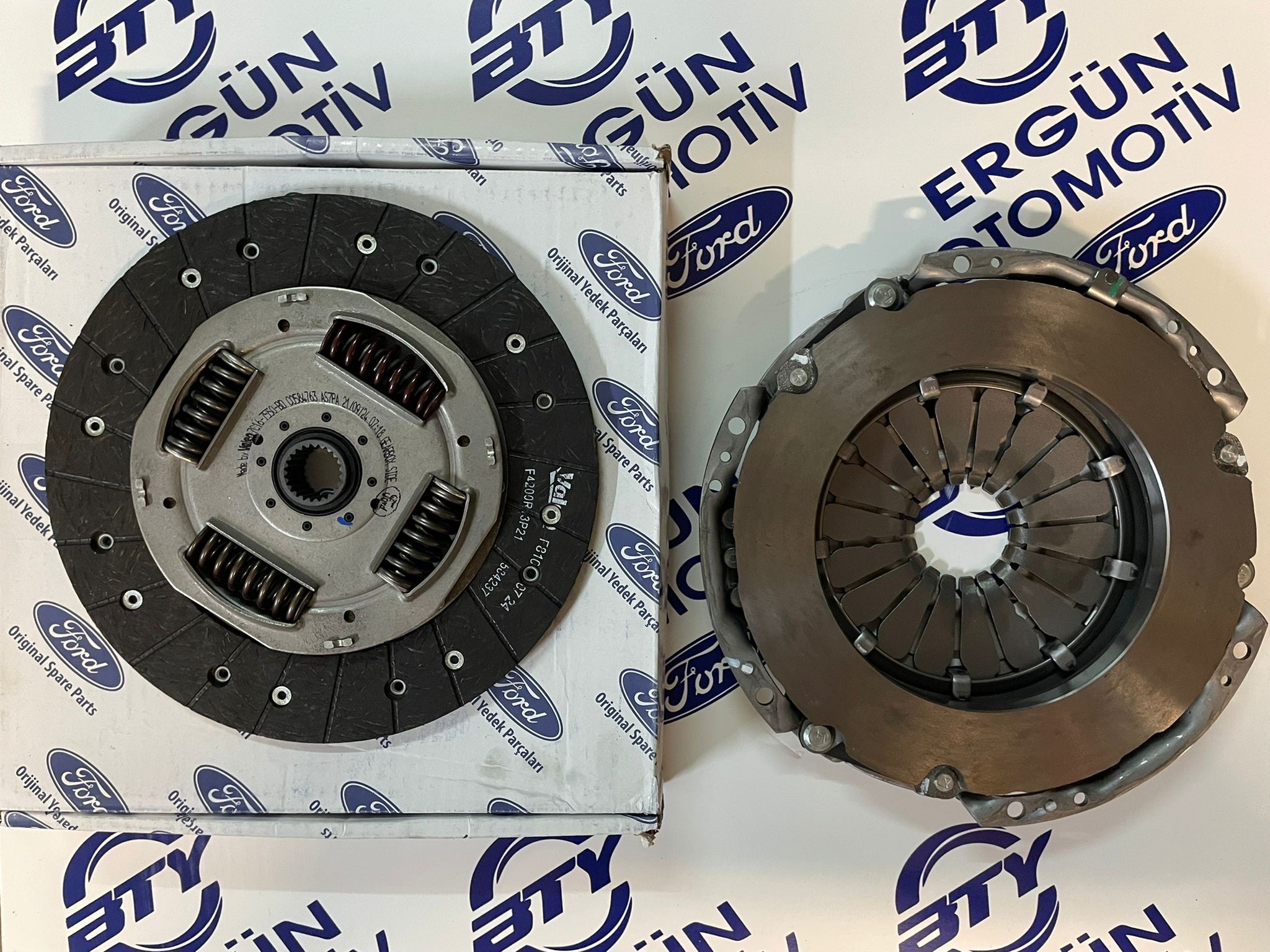 Ford Transit V347 100-120PS (2006-2013) Rulmansız Debriyaj Seti Orijinal | Ford Otosan 7C16 7540 BD-BB | Baskı Balata