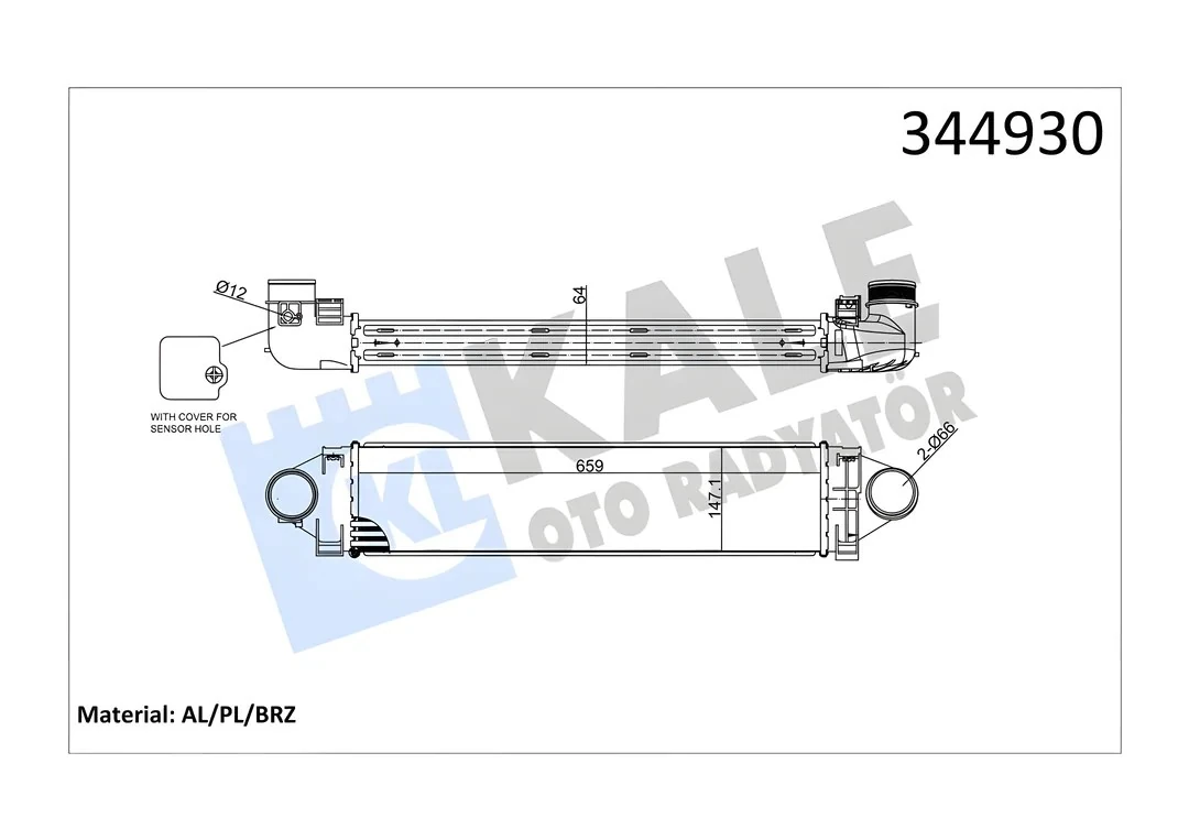 Ford Mondeo 2.0/2.5ST 2007> İntercooler | KALE 344930 - 6G91 9L440 CD