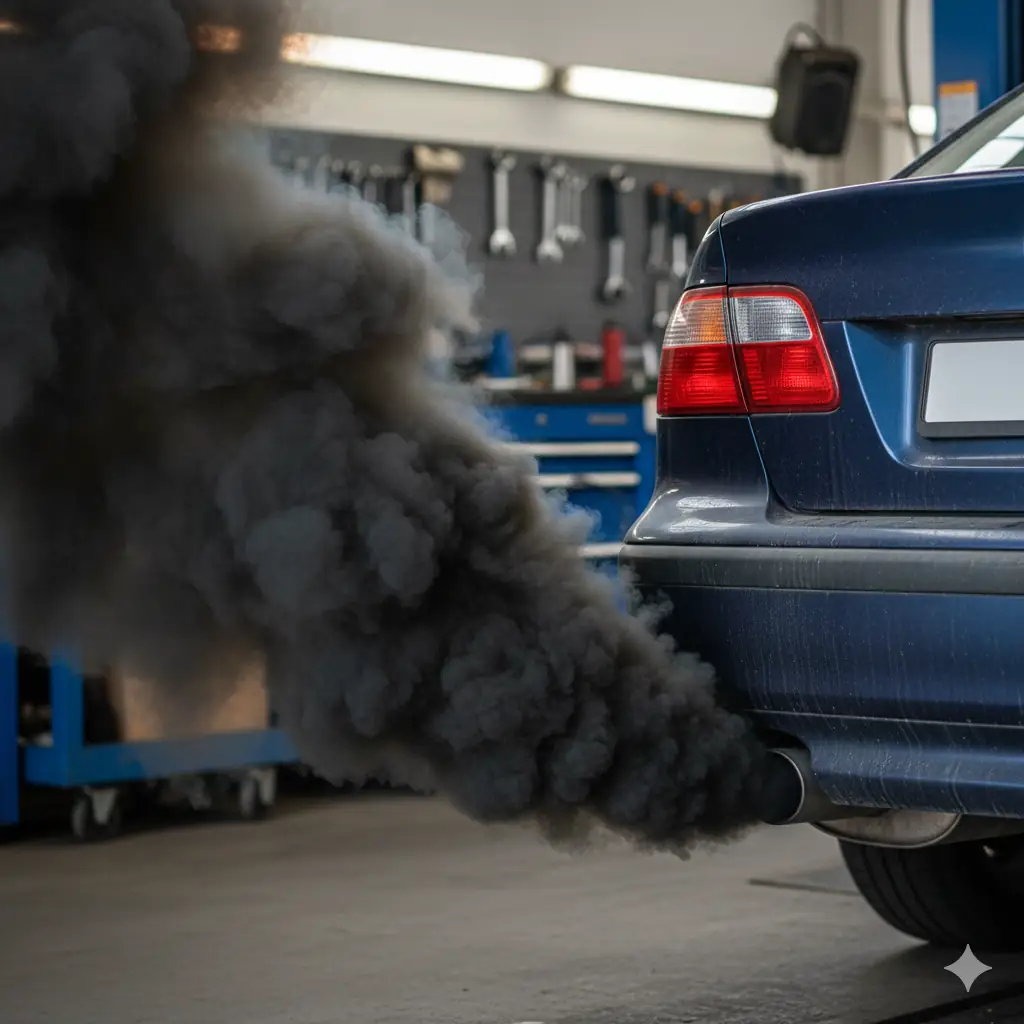 Enjektör arıza görsel - siyah duman