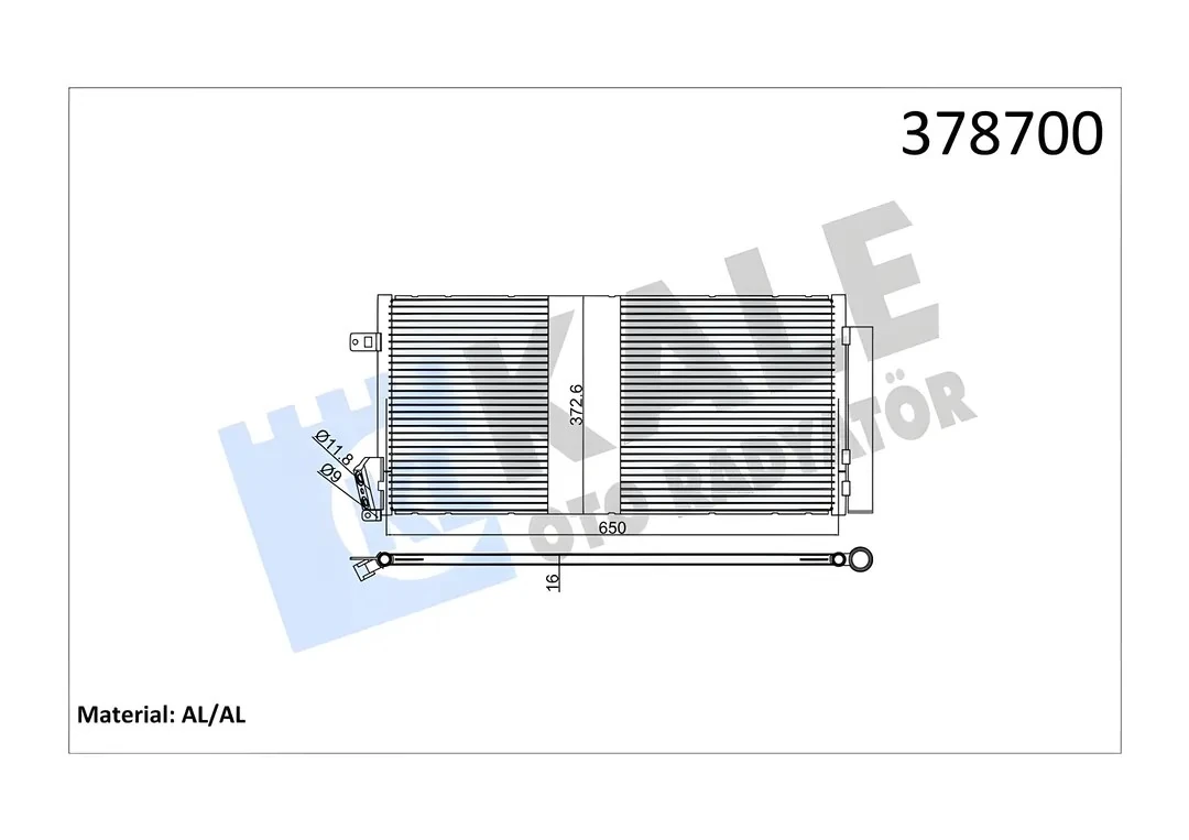 Ford Mondeo 2001> Klima Radyatörü (Manuel) | KALE 378700 - ME1S7H 19710 AE