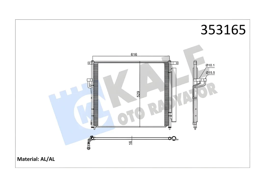 Ford Ranger 2012> Klima Radyatörü | KALE 353165 - AB39 19710 AB