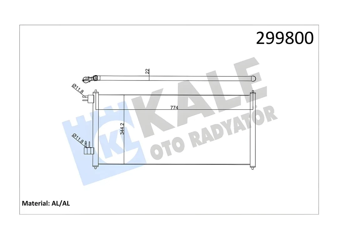 Ford Connect 2002> Klima Radyatörü | KALE 020ABC040 - 2T1H 19710 AC