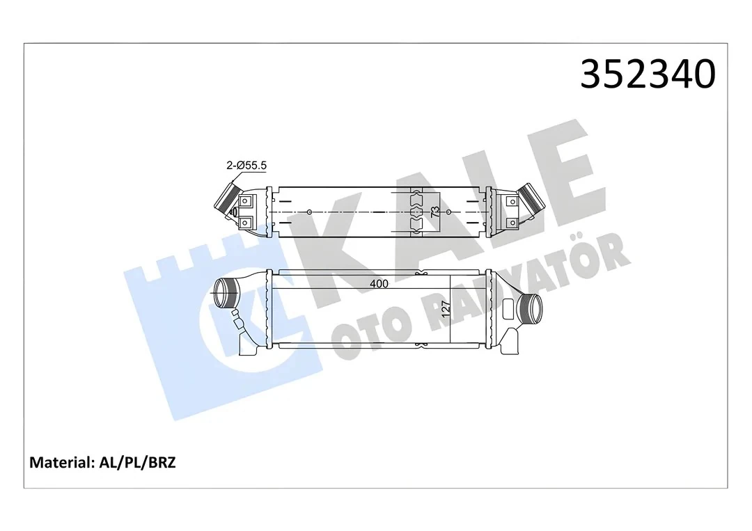 Ford Transit V.184 85PS 2000>2006 İntercooler | KALE 352340 - 2C11 9L440 BB