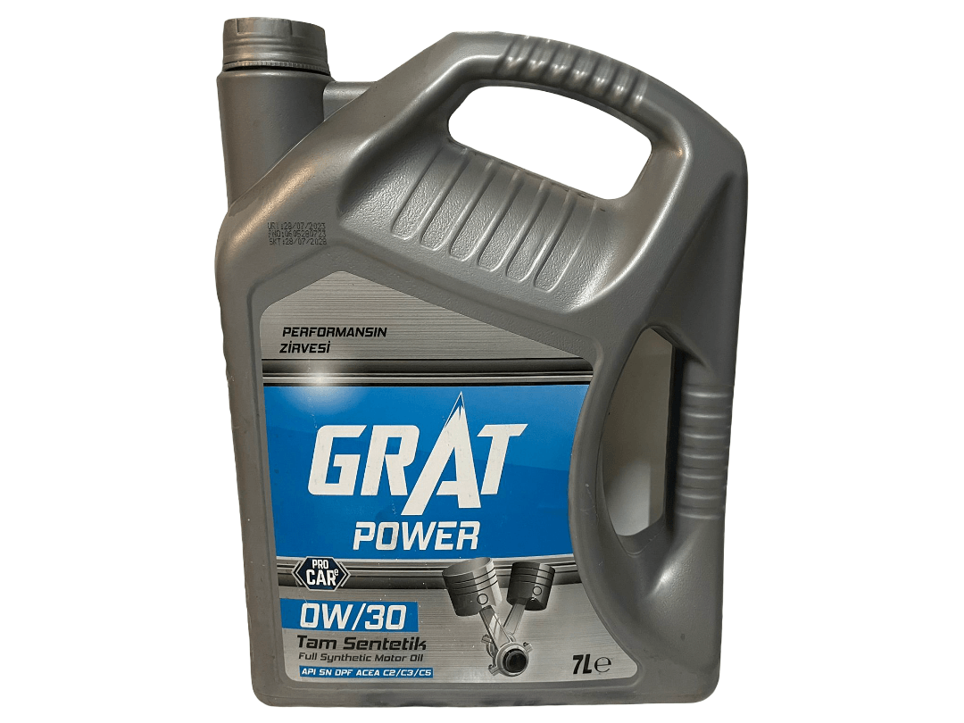 Grat Power 0W-30 7L Tam Sentetik Motor Yağı | Orijinal Ürün Garantisi