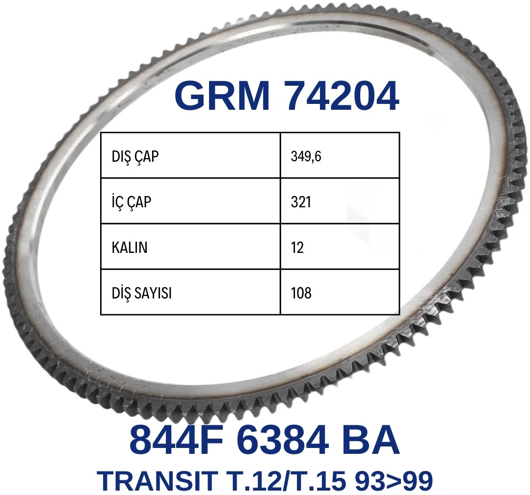 Ford Transit T.12/T.15 1993>1999 Volant Dişlisi | GRM 74204 - 844F 6384 BA