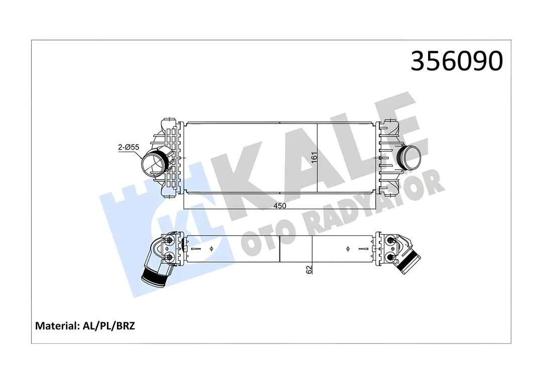 Ford Transit V.362-V.363 2.0 Ecoblue Panther 2018> İntercooler | KALE 356090 - GK21 6K775 AE