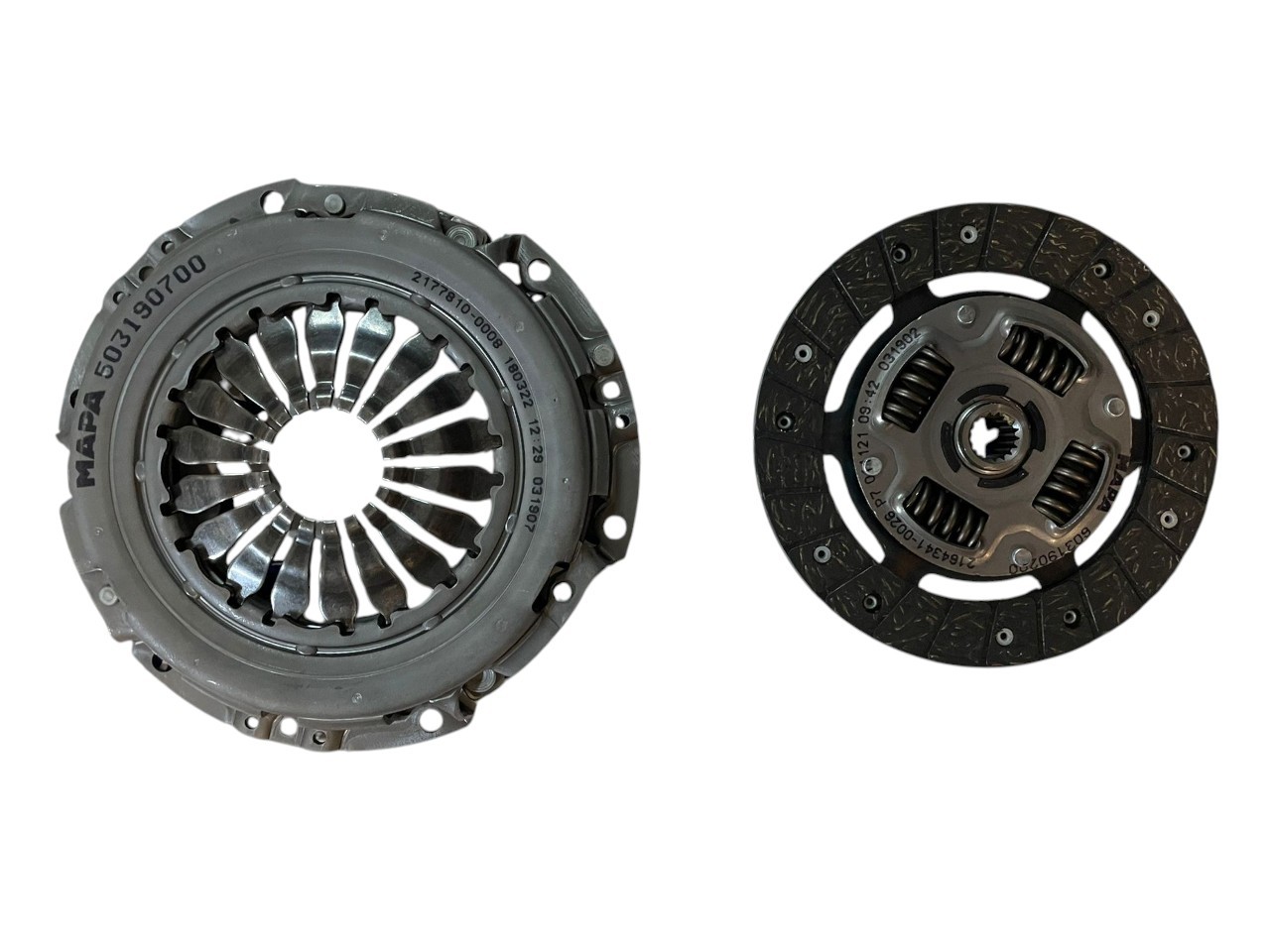 Ford Fiesta 1.25 16V Rulmansız Debriyaj Seti | MAPA 004190509 | Baskı Balata