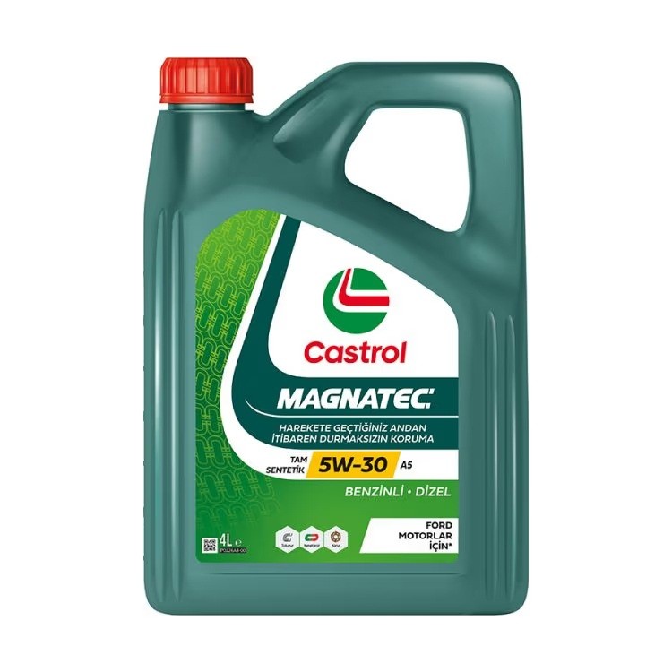 Castrol Magnatec 5W-30 A5 4L Tam Sentetik Motor Yağı | Benzinli - Dizel | Üretim Yılı:2025 | Orijinal Ürün Garantisi
