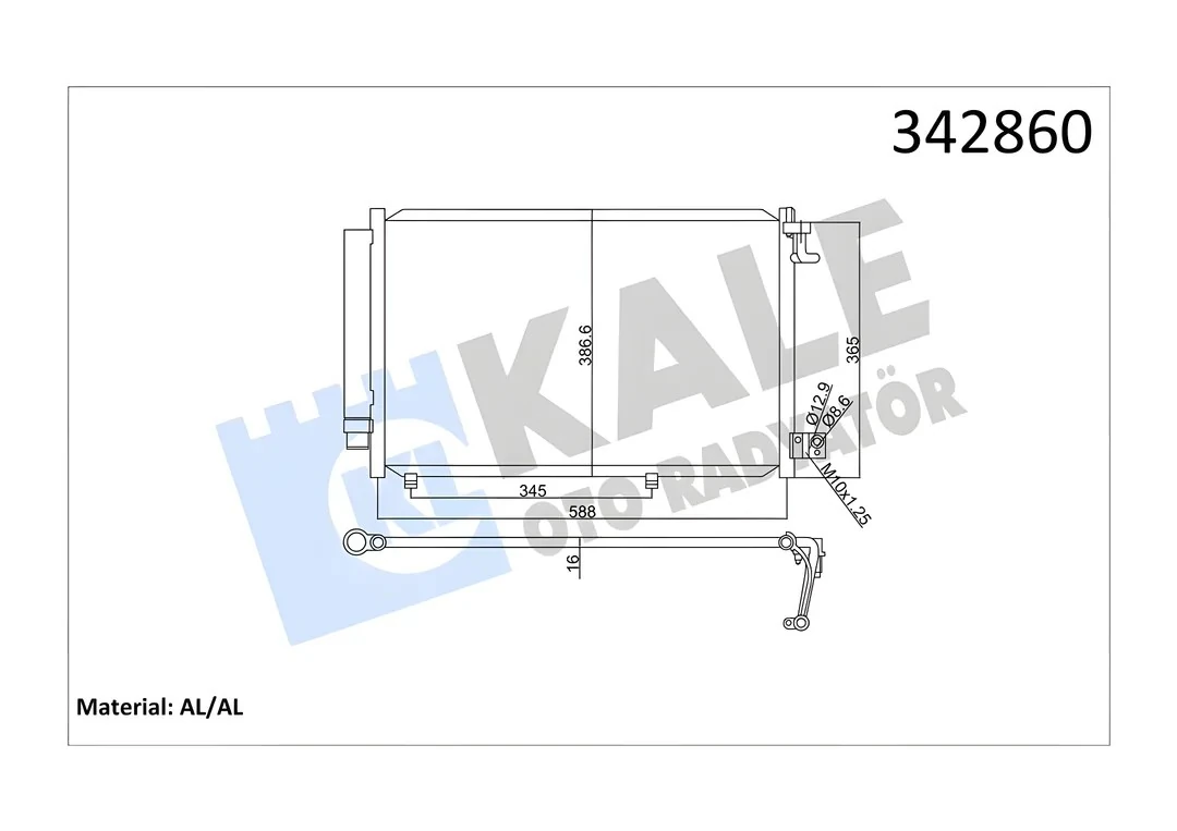 Ford Fiesta 2008> Klima Radyatörü | KALE 342860 - 8V51 19710 BD