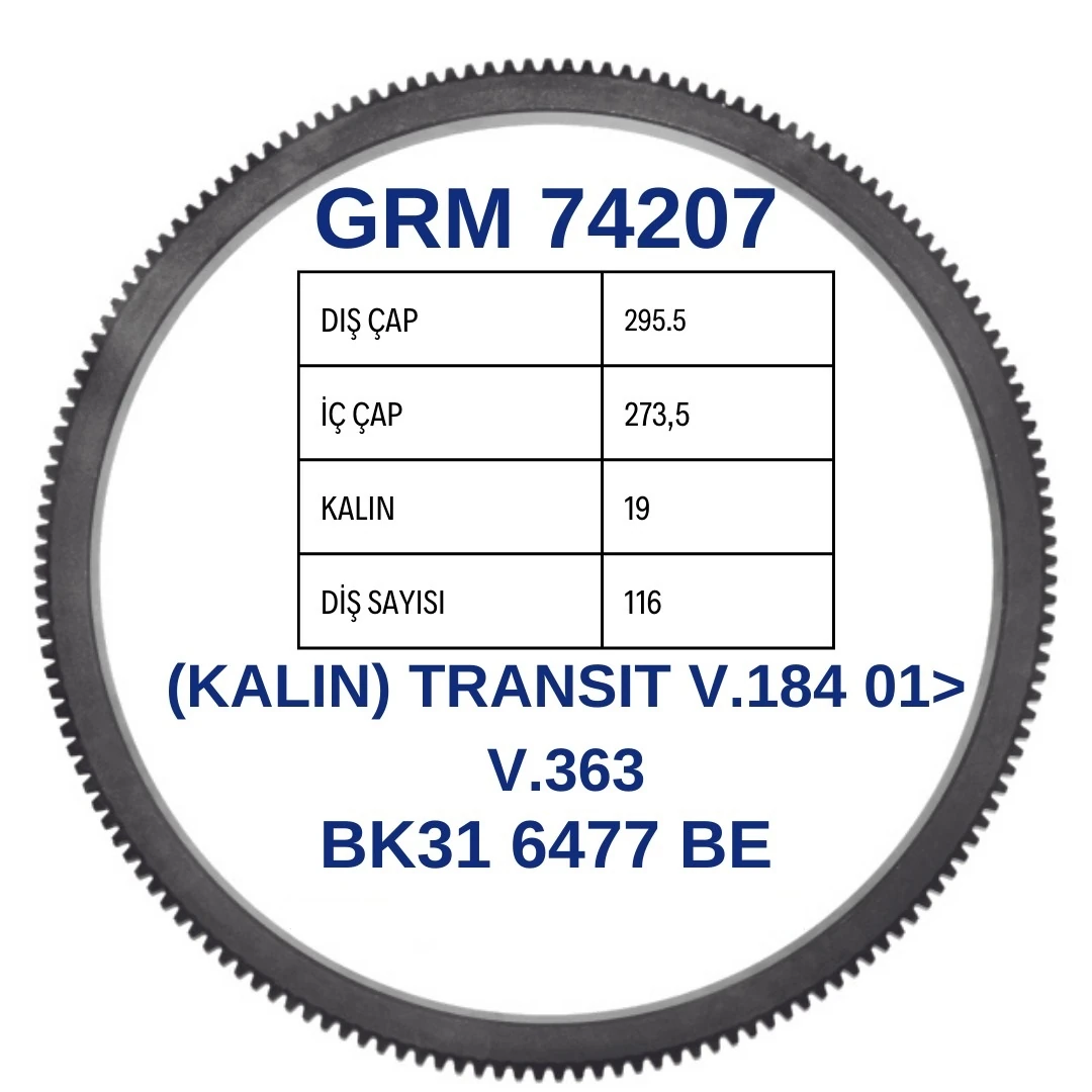 Ford Transit V.363 2015> V.184 2001> Volant Dişlisi (Kalın) | GRM 74207 - BK3Q 6384 AA