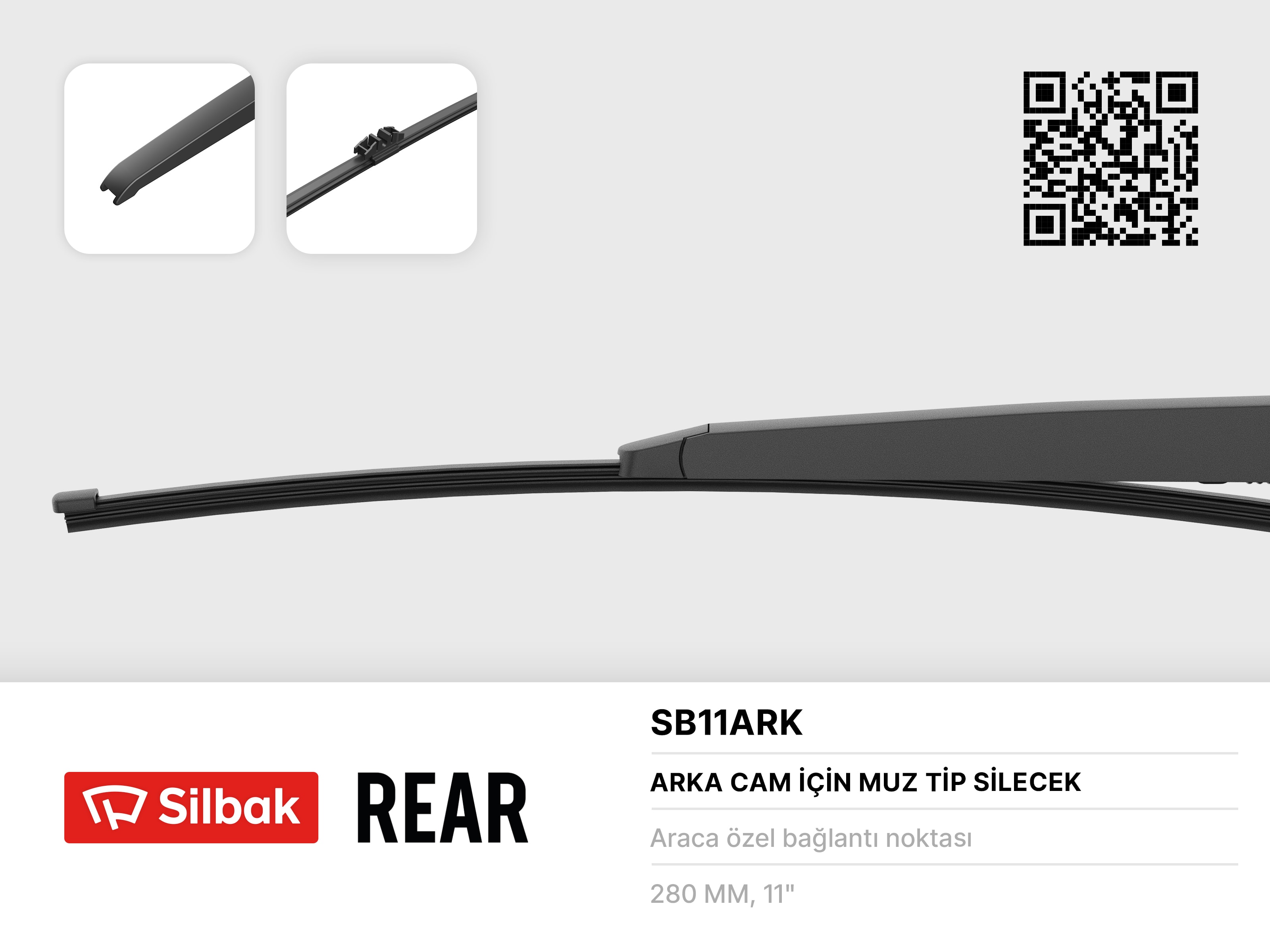 Ford Fiesta 17> Kuga 12> Mondeo 14> Silecek Arka Muz Tip 280MM | SİLBAK BB53 17402 AA