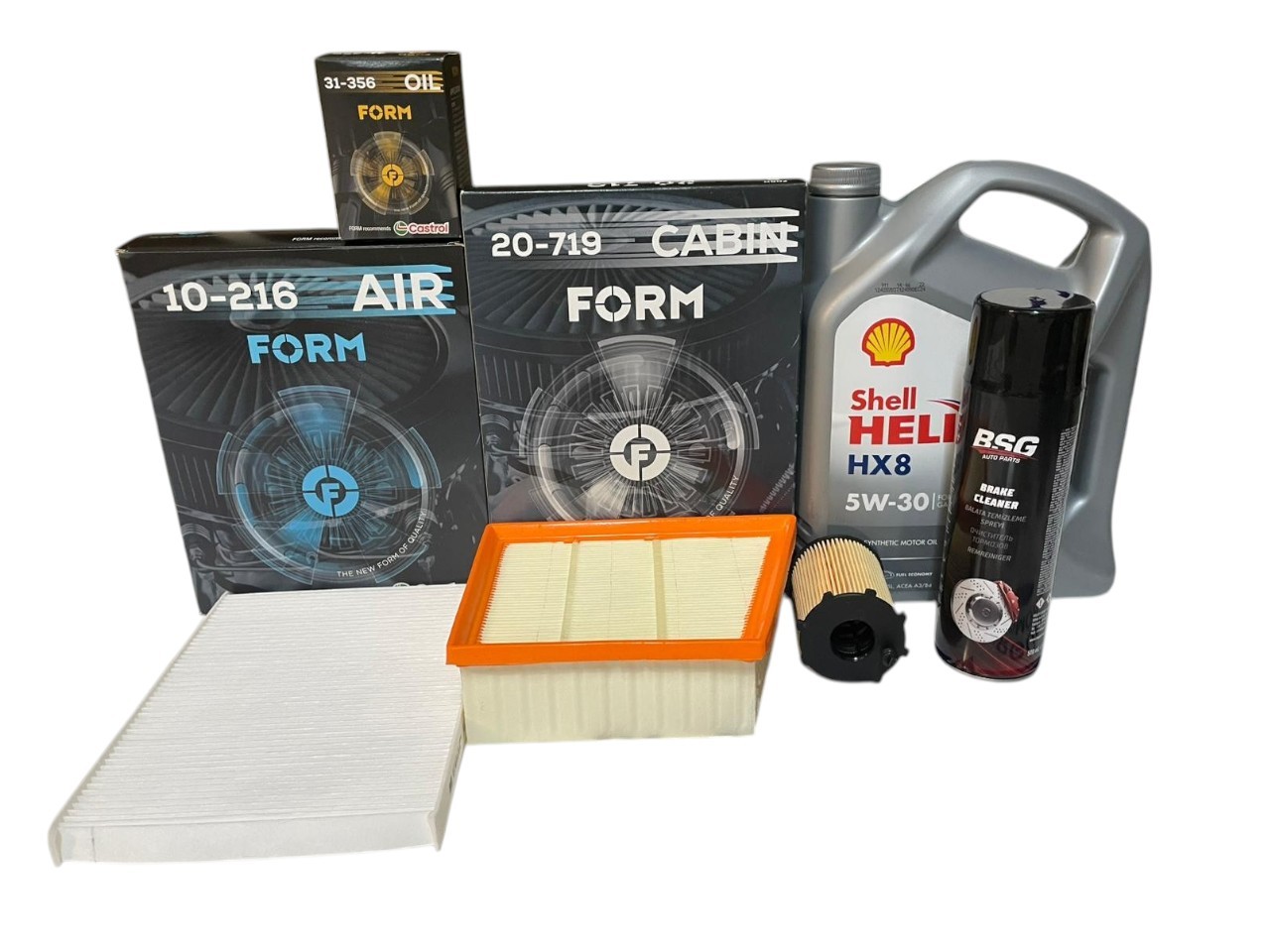 Ford Courier 2014> Dizel Yağ Bakım Seti | Castrol Yağ Bakım Seti - + Motor Yağı (Shell)