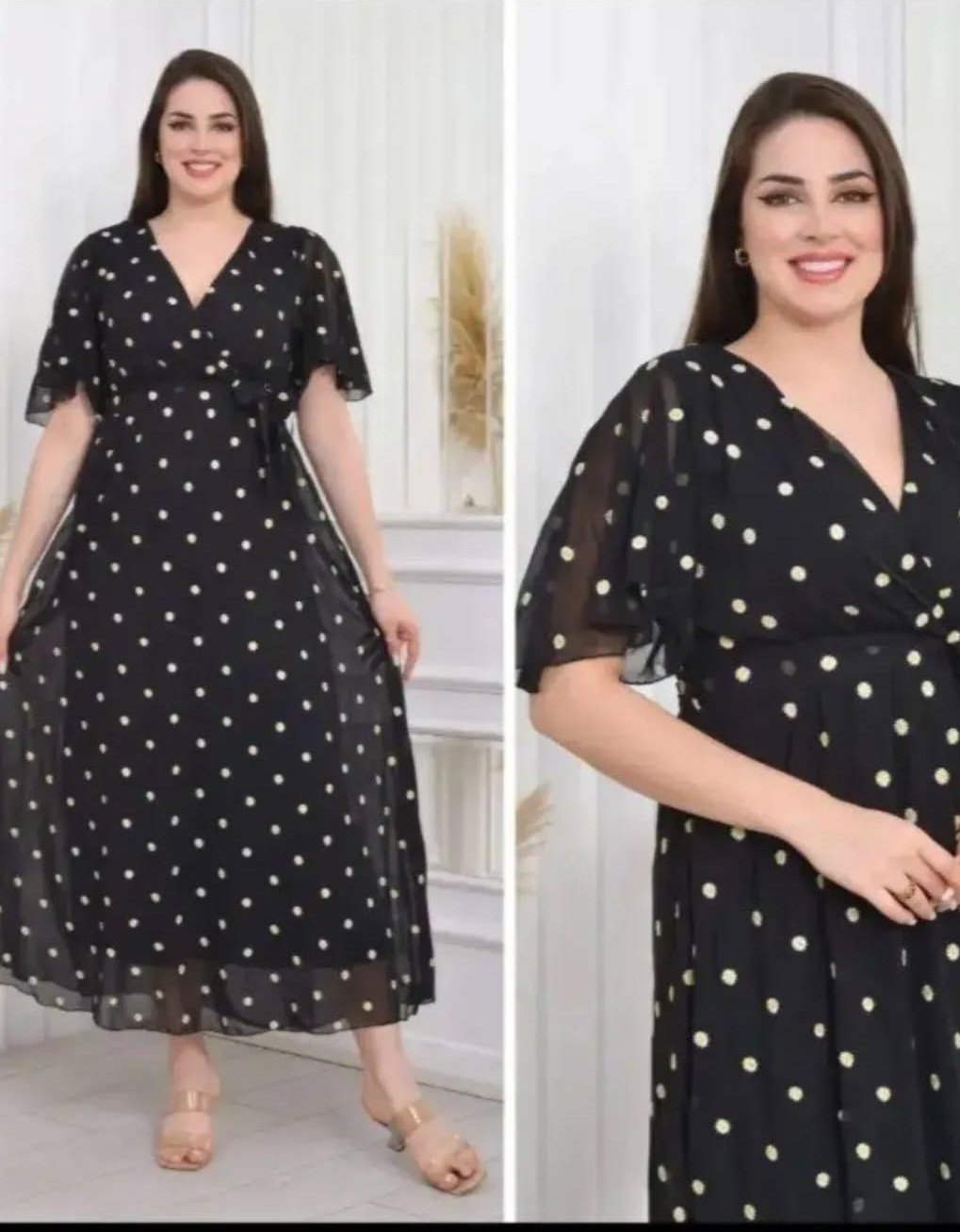 Papatya Desen Sifon Elbise