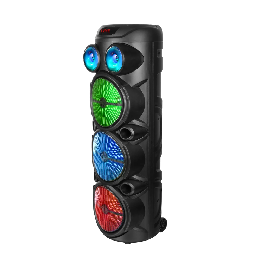 Ecruz GD-2887 Dijital LED Göstergeli Mikrofonlu RGB TWS 8 inç Stereo Bass Kablosuz Karaoke Hoparlör