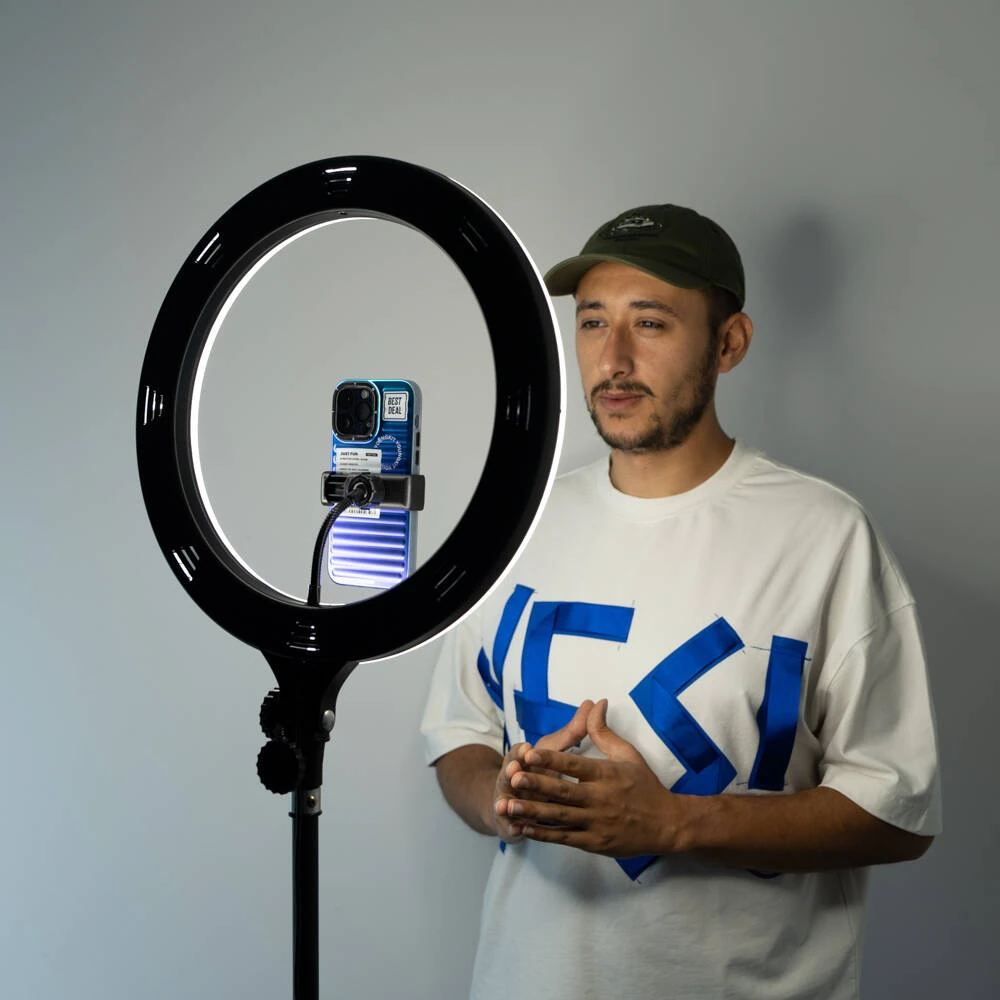 Ecruz MJ38 RGB 25W Ring Light Canlı Yayın 38cm USB'li ve Telefon Stand