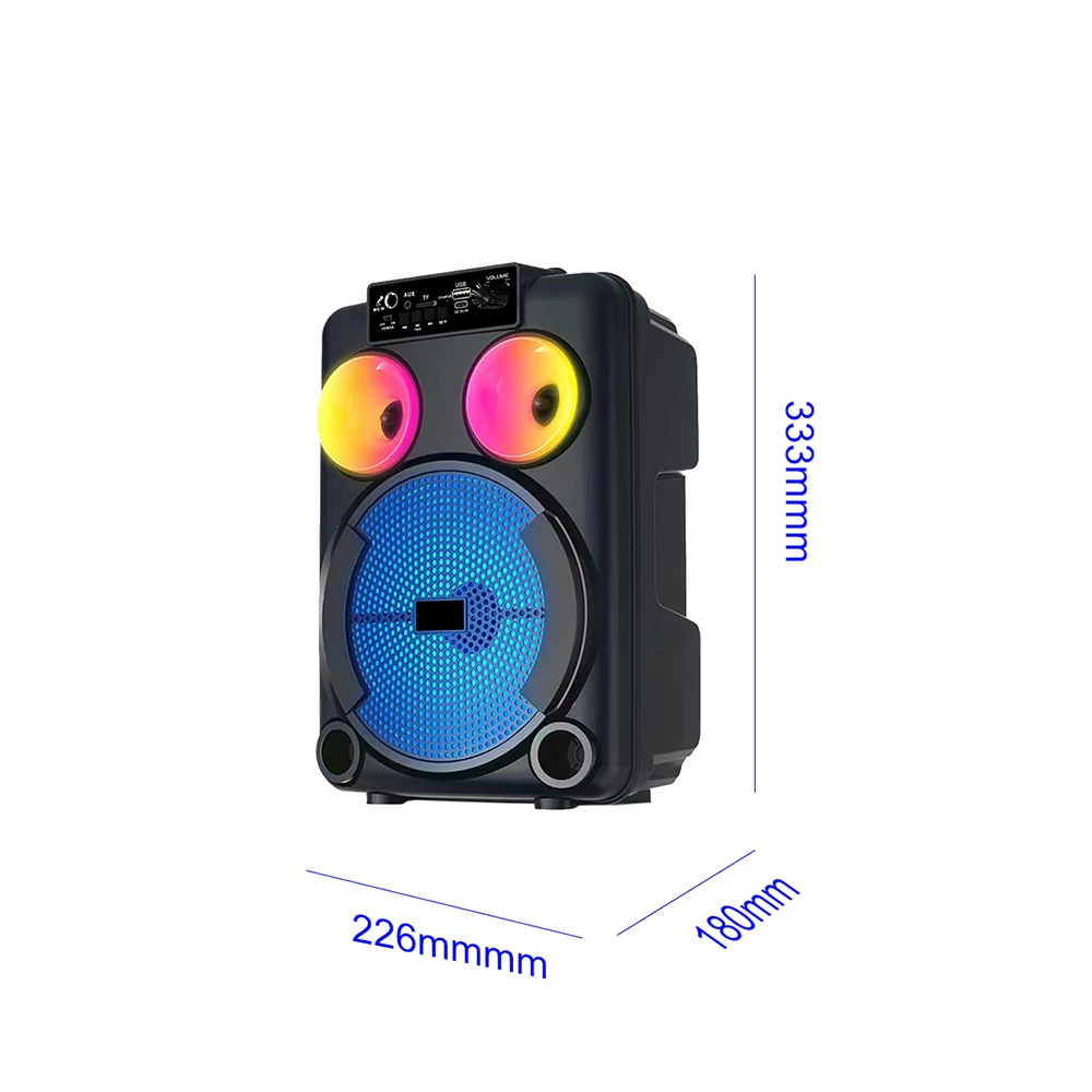 Ecruz GD-892 Mikrofonlu RGB TWS 8 inç Stereo Bass Kablosuz Karaoke Hoparlör