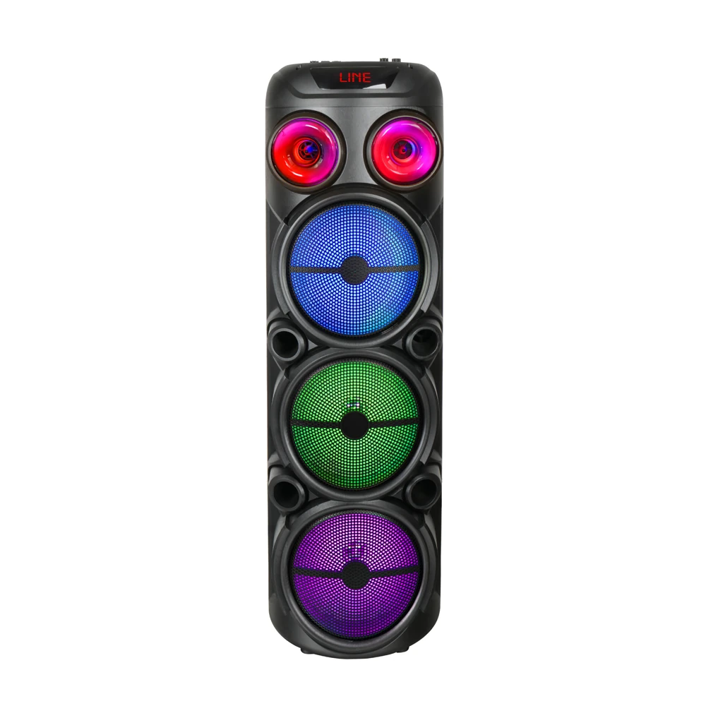 Ecruz GD-2887 Dijital LED Göstergeli Mikrofonlu RGB TWS 8 inç Stereo Bass Kablosuz Karaoke Hoparlör