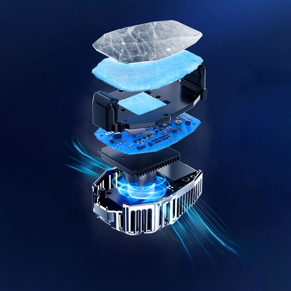 Ecruz N15 Gümüş Kaplama 2 Kademeli TEC Soğutma Sistemli Telefon Soğutucu Fan