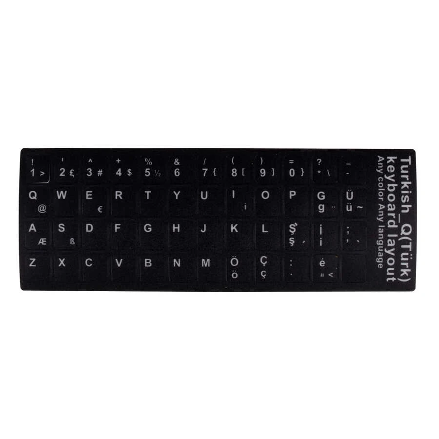 Ecruz Türkçe Karakter Klavye Tuş Koruyucu Sticker