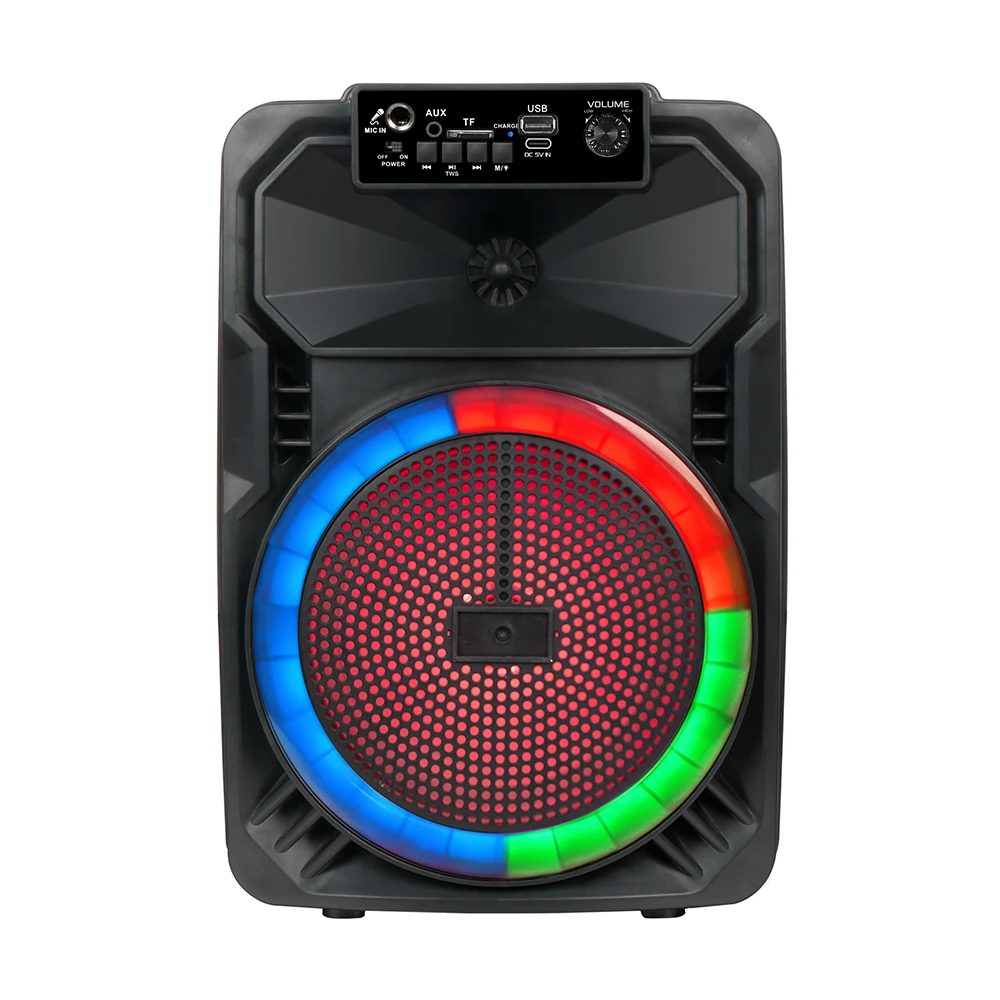 Ecruz GD-893 Mikrofonlu RGB TWS 8 inç Stereo Bass Kablosuz Karaoke Hoparlör