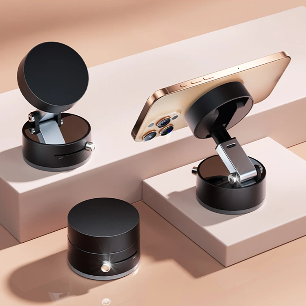 Ecruz A2 Vakum Özellikli 360 Derece Dönebilen Magnetik Telefon Tutucu