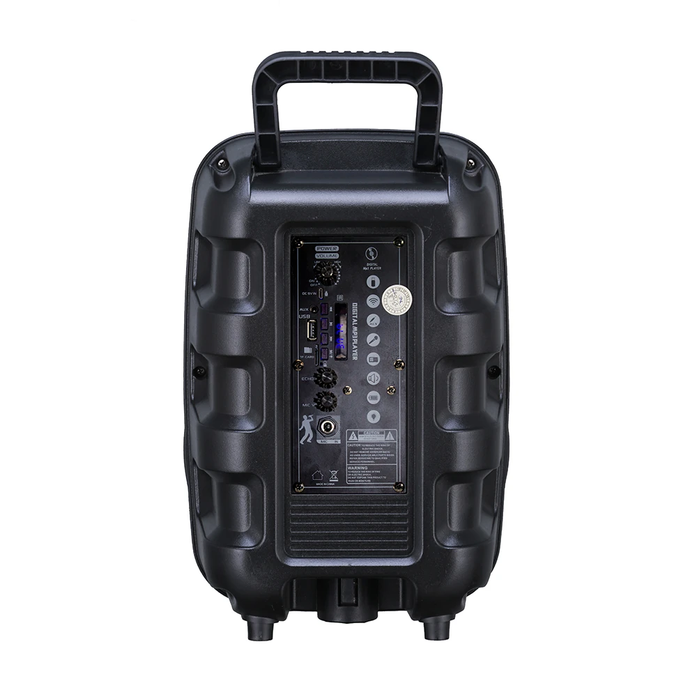 Ecruz PK-17 FM Radyolu Mikrofonlu RGB TWS 8 inç Stereo Bass Kablosuz Karaoke Hoparlör