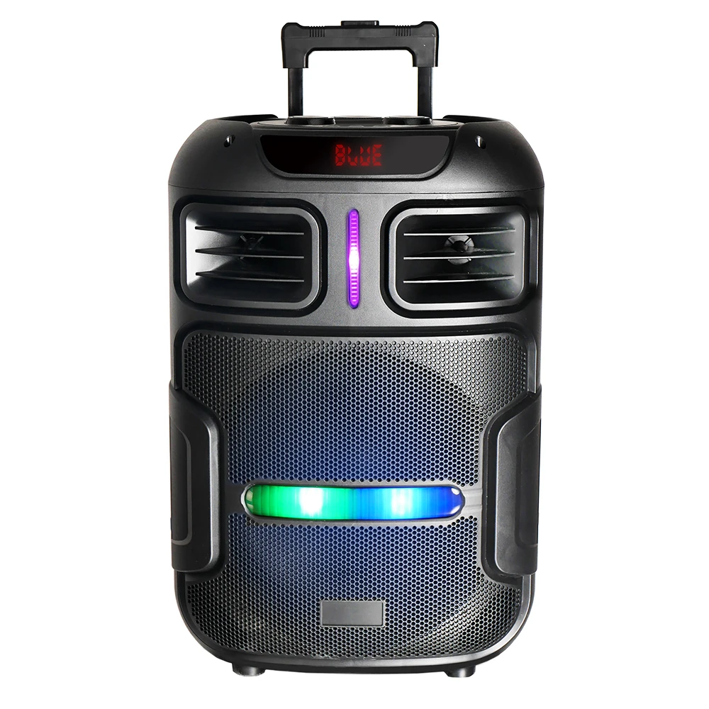 Ecruz GD-1503 Dijital LED Göstergeli FM Radyolu Mikrofonlu RGB TWS 15 inç Stereo Bass Kablosuz Karaoke Hoparlör