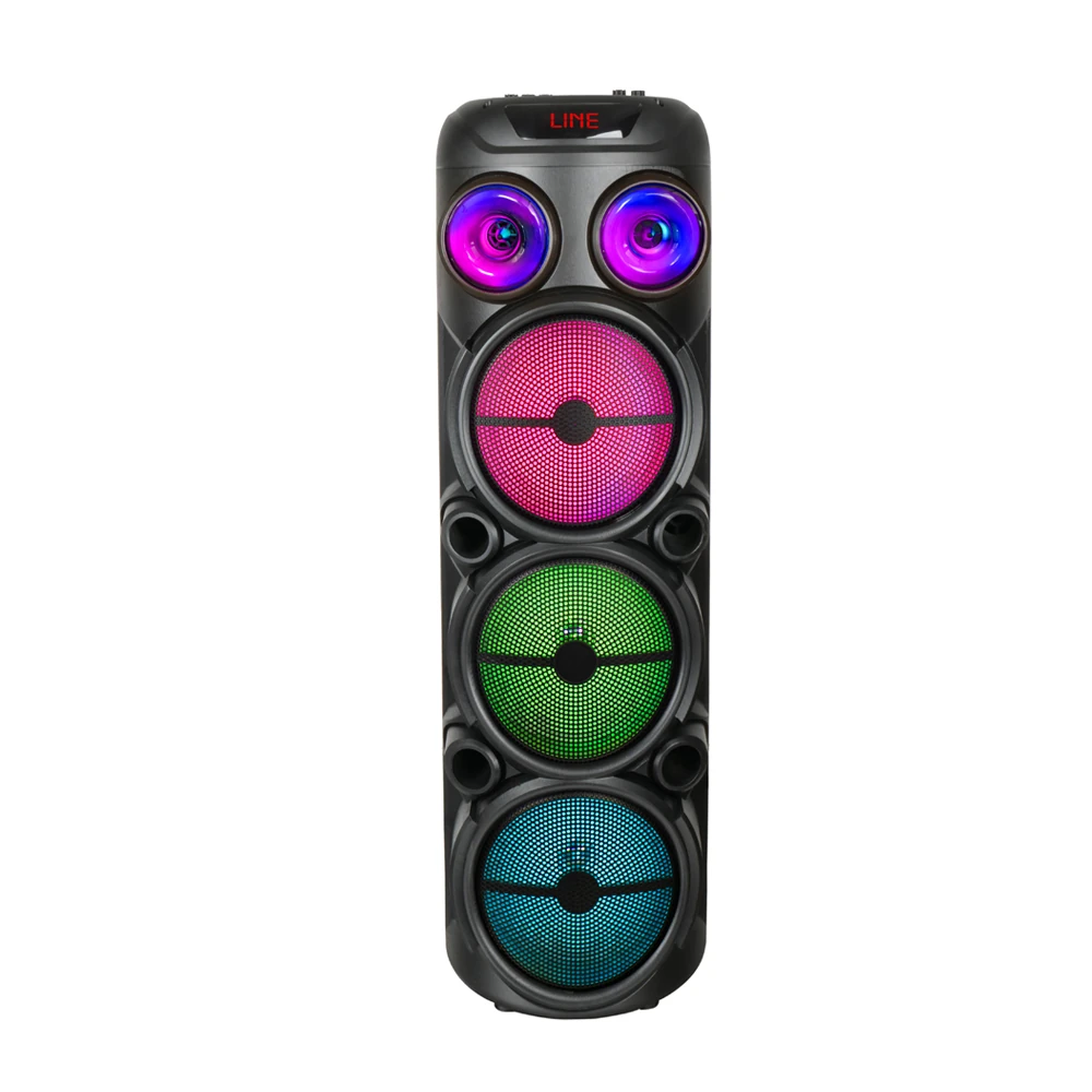 Ecruz GD-2887 Dijital LED Göstergeli Mikrofonlu RGB TWS 8 inç Stereo Bass Kablosuz Karaoke Hoparlör