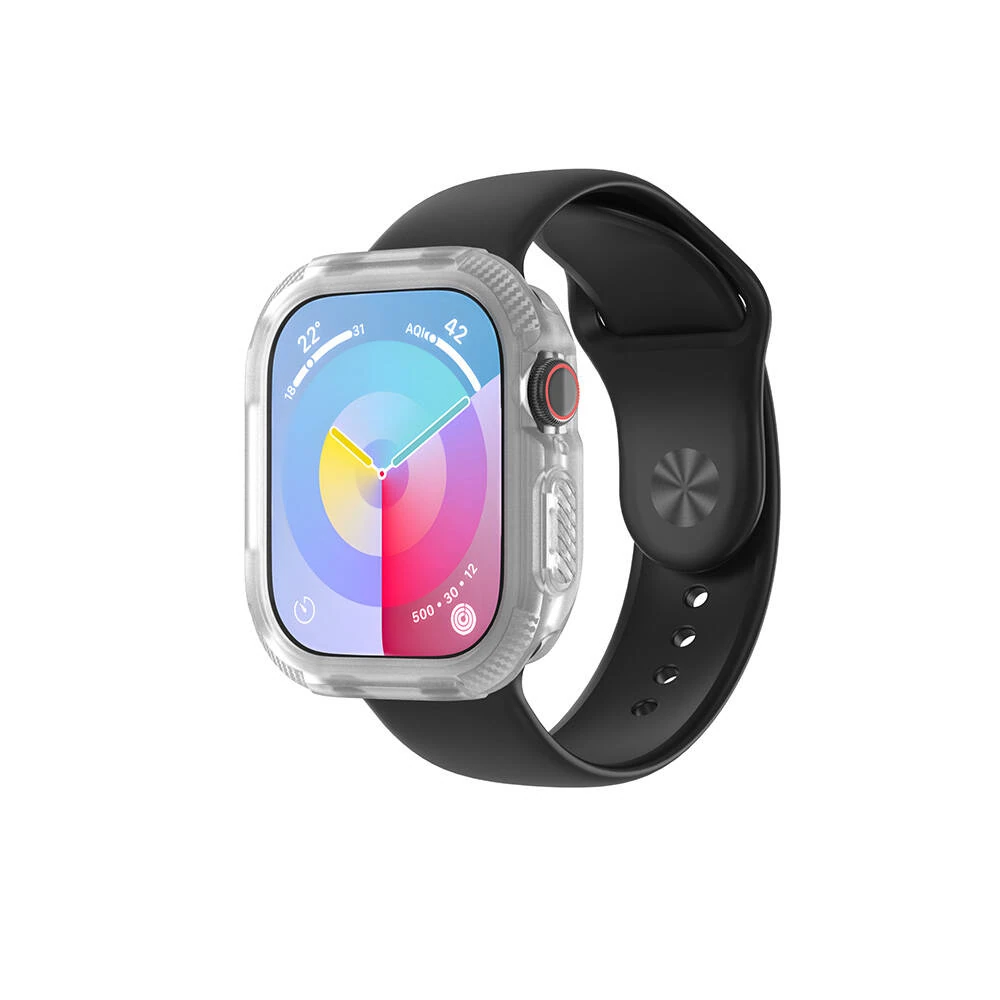 Apple Watch 10 42mm Silikon TPU Kasa Koruyucu Ecruz Watch Gard 17