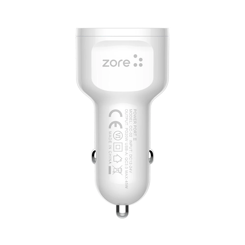 Ecruz CC-02 Hızlı Şarj Özellikli LED Işıklı QC 3.0 USB-A ve Type-C PD Araç Şarj Başlığı PD 20W