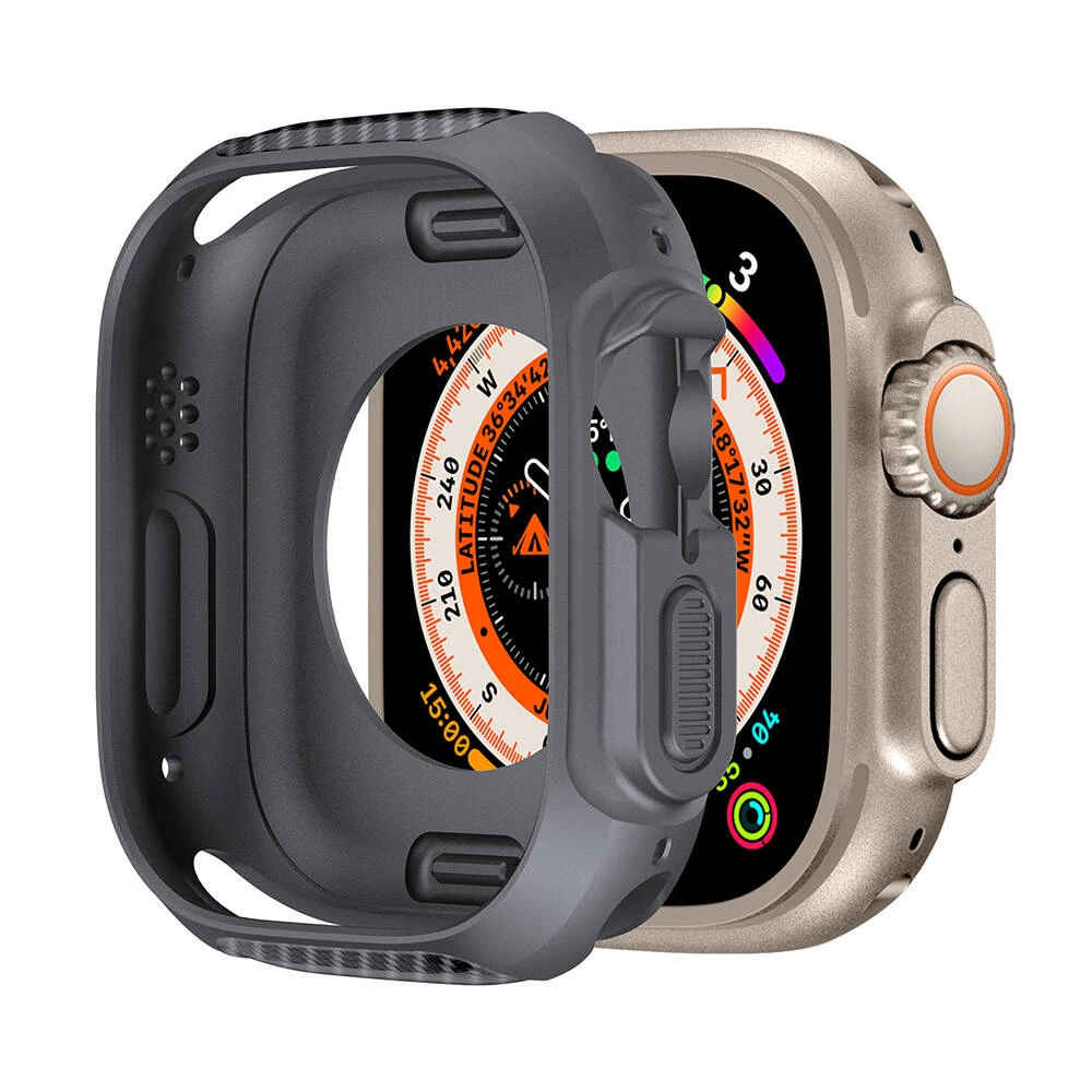 Apple Watch Ultra 49mm Silikon TPU Kasa Koruyucu Ecruz Watch Gard 31