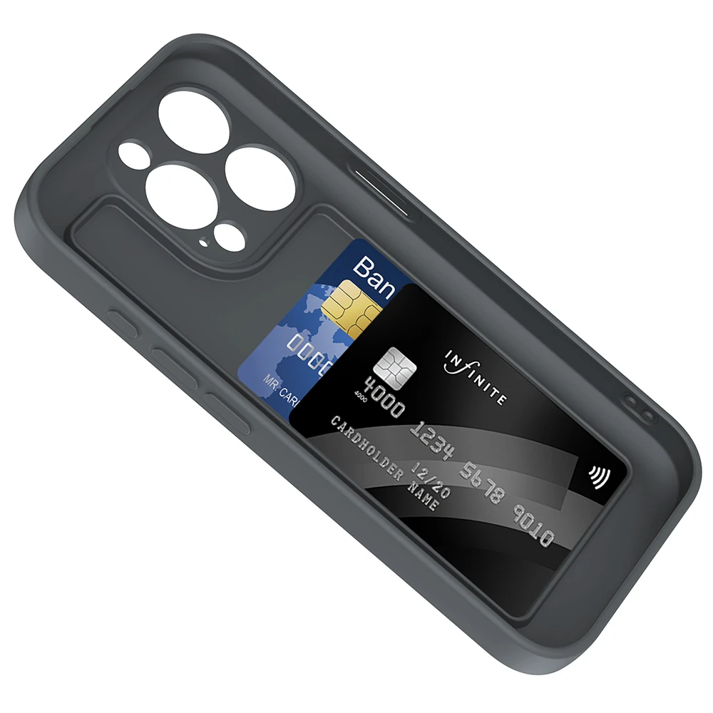 Apple iPhone 15 Pro Kılıf Kamera Korumalı Kartlık Hazneli Ecruz Vitra Kapak