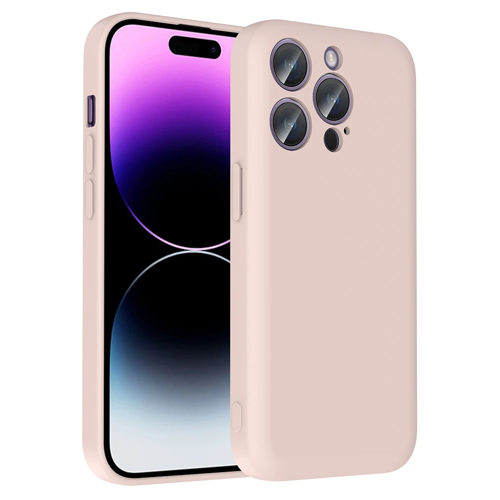 Apple iPhone 14 Pro Max Kılıf Kamera Korumalı Kartlık Hazneli Ecruz Vitra Kapak