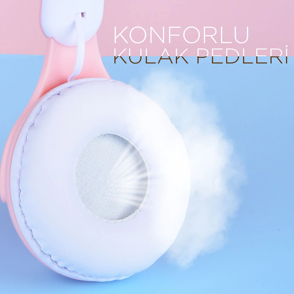 Ecruz M6 Pro Ayarlanabilir ve Katlanabilir Kulak Üstü Bluetooth Kulaklık