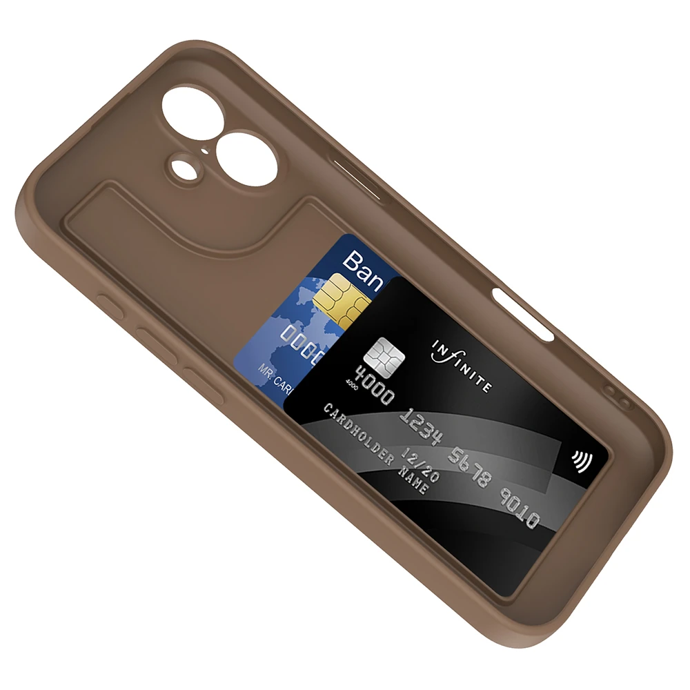 Apple iPhone 16 Kılıf Kamera Korumalı Kartlık Hazneli Ecruz Vitra Kapak