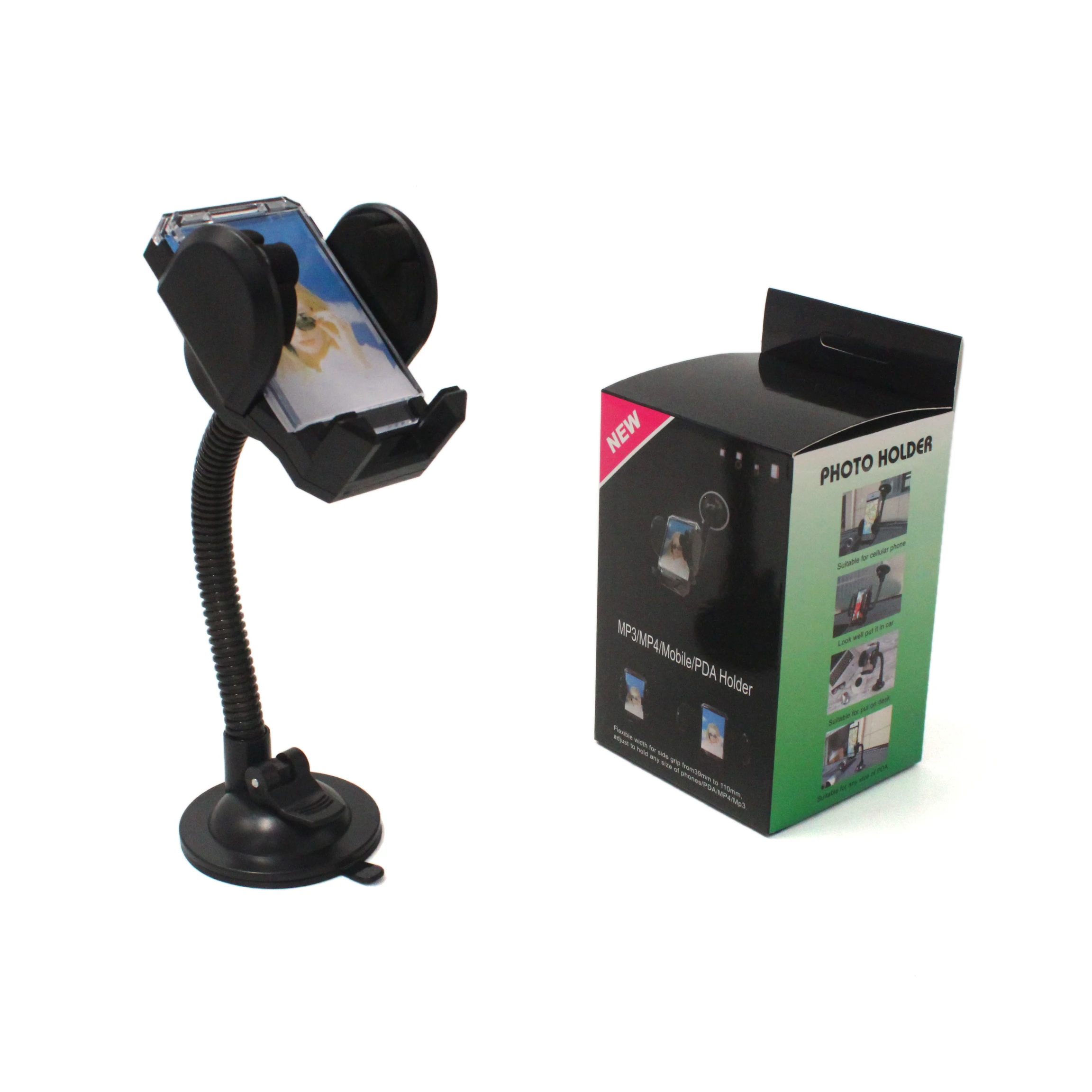 Ecruz RG-01 Araç İçi Telefon Tutucu 360 Derece Oynar Başlıklı Vantuzlu Tasarım