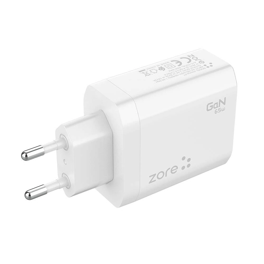 Ecruz Always-01 GaN Tech Type-C PD4.0 USB-A QC3.0 Hızlı Şarj Özellikli Seyahat Şarj Başlığı 65W