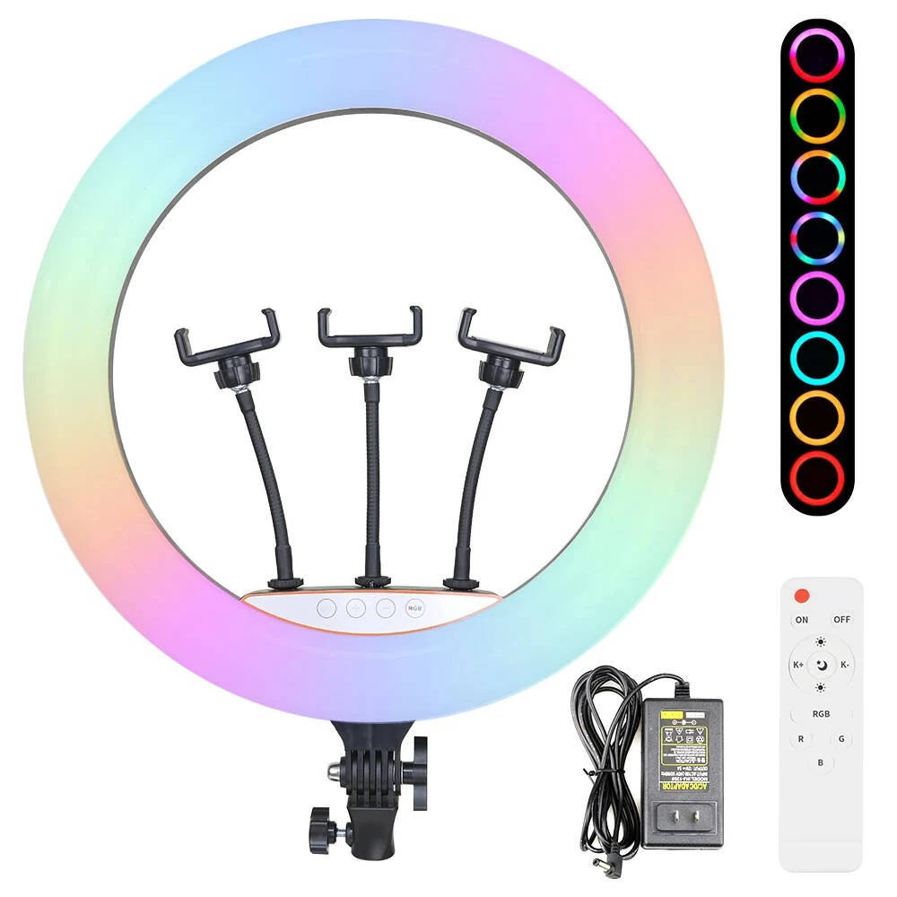 Ecruz RGB Light 56cm Işıklı Telefon Tutucu Ring Light