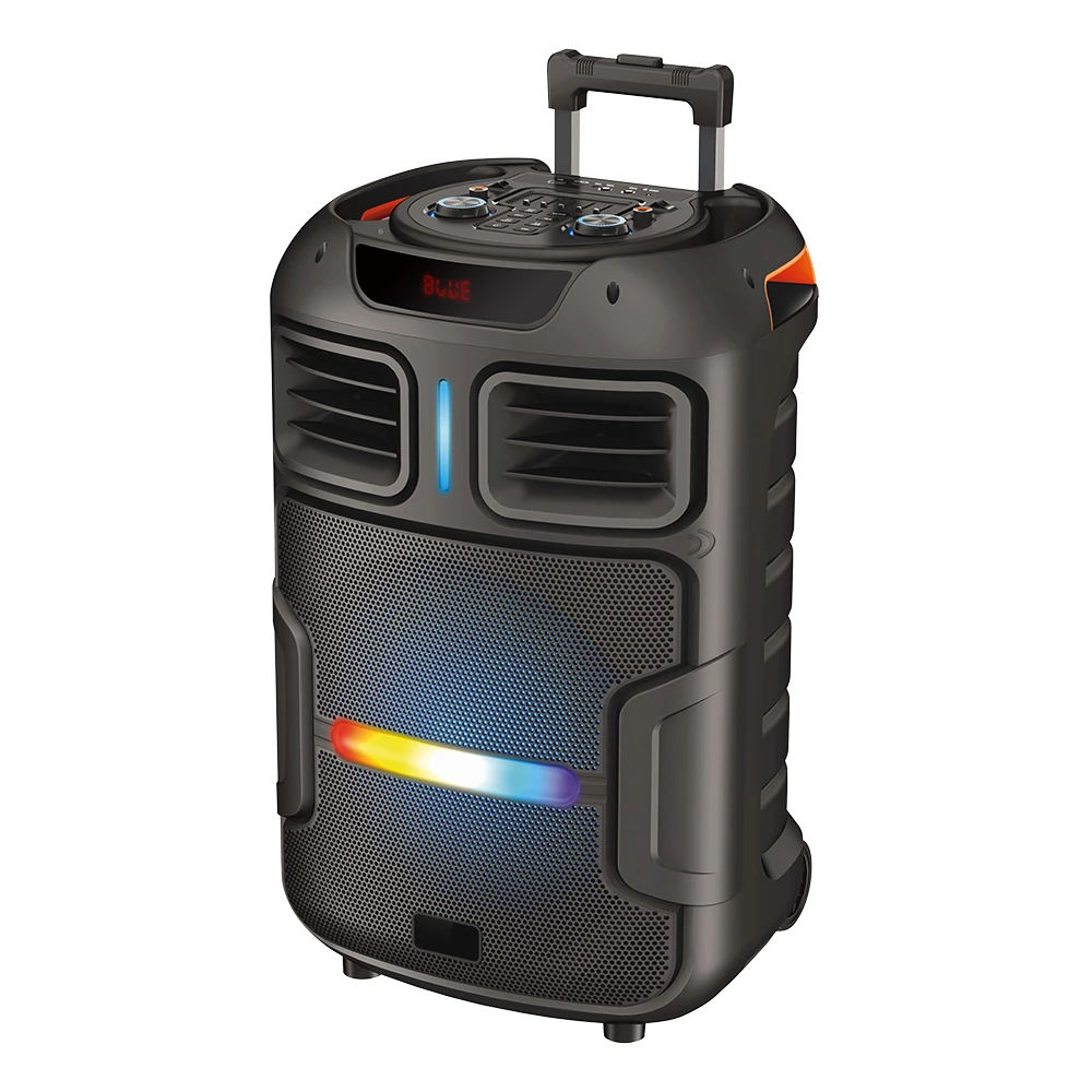 Ecruz GD-1503 Dijital LED Göstergeli FM Radyolu Mikrofonlu RGB TWS 15 inç Stereo Bass Kablosuz Karaoke Hoparlör