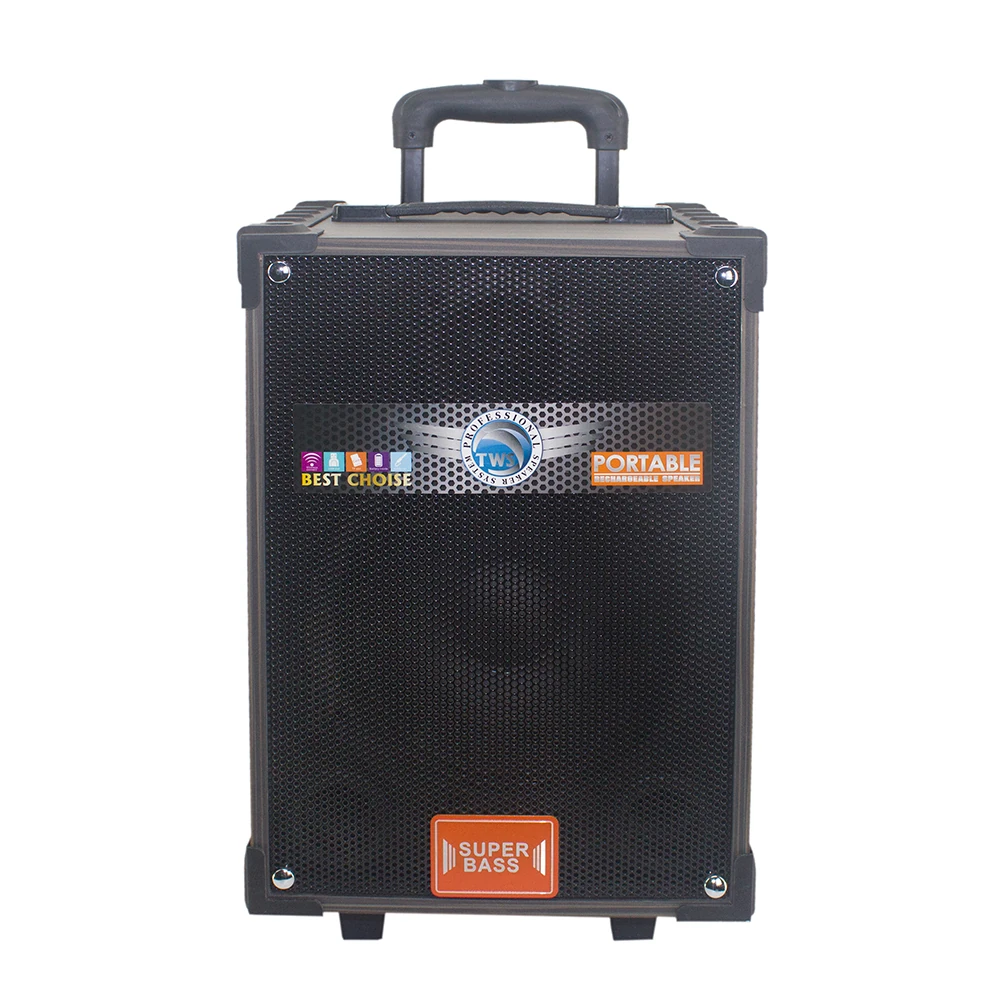 Ecruz LT-908 Dijital LED Göstergeli FM Radyolu Mikrofonlu TWS 8 inç Stereo Bass Kablosuz Karaoke Hoparlör