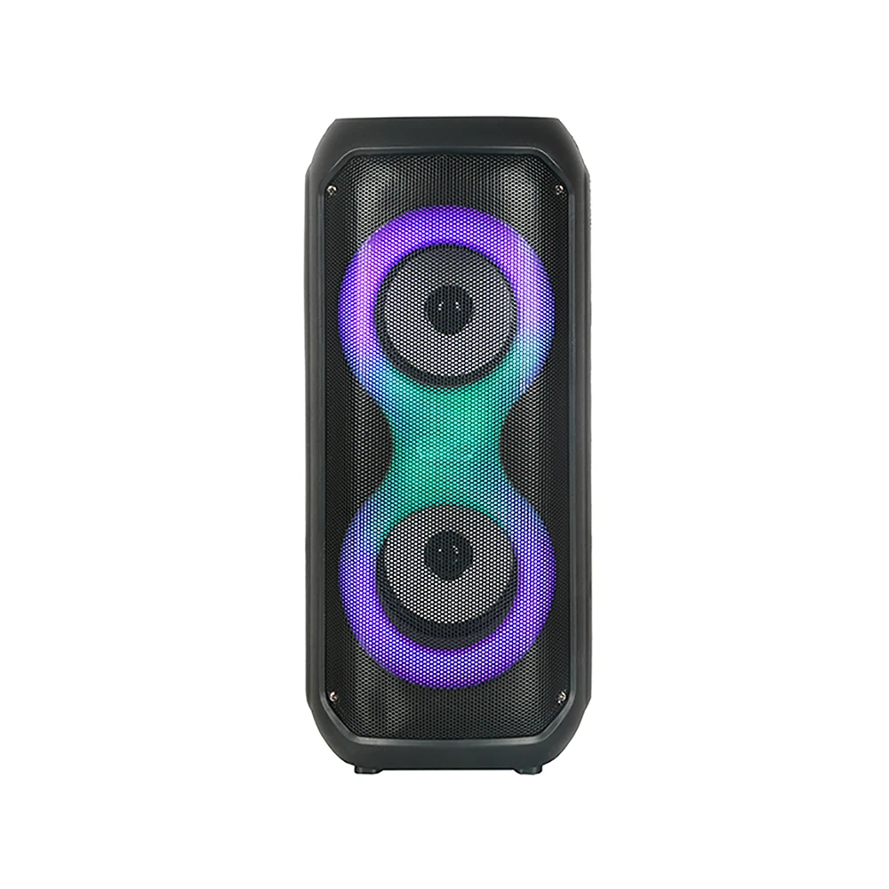 Ecruz GD-2413 FM Radyolu RGB TWS Çift 4 inç Stereo Bass Kablosuz Hoparlör