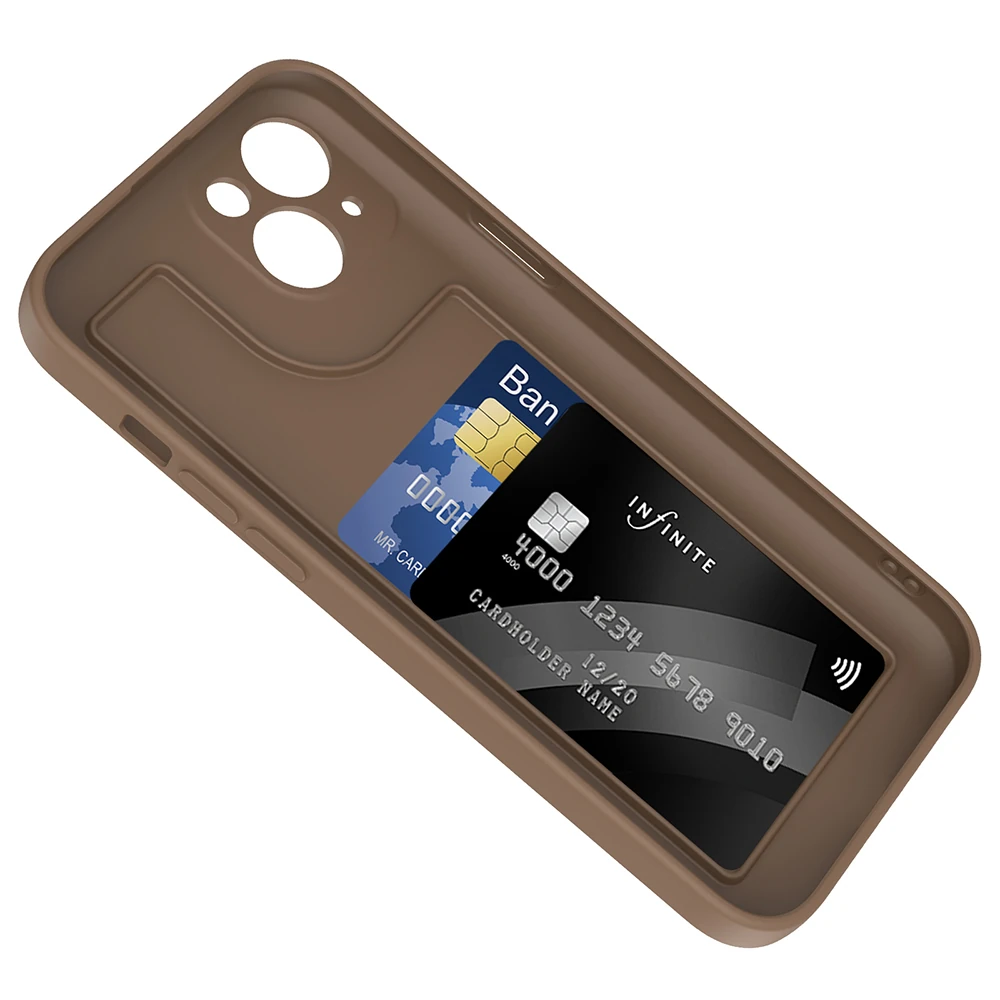 Apple iPhone 15 Kılıf Kamera Korumalı Kartlık Hazneli Ecruz Vitra Kapak