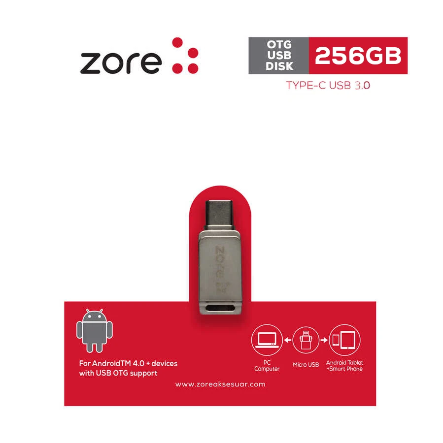 Ecruz 3.0 Type-C Metal OTG 256 GB