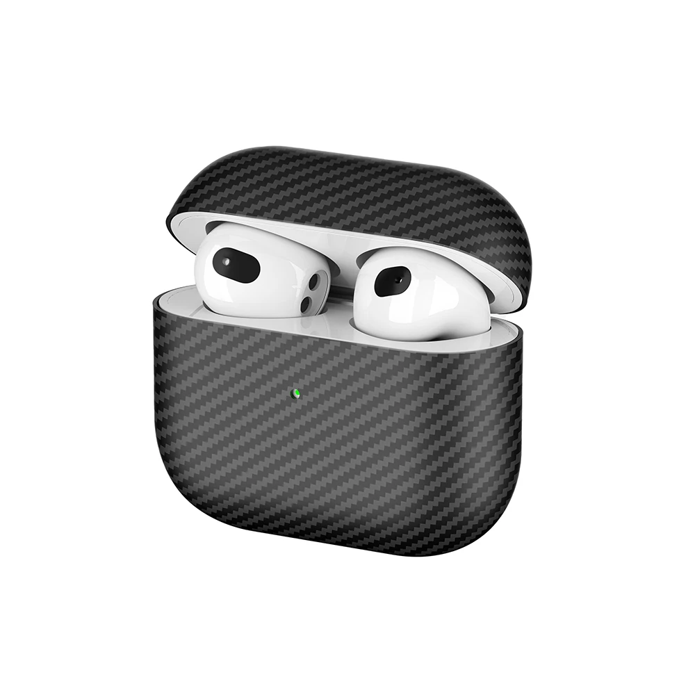 Apple Airpods 3. Nesil Ecruz Airbag 43 600D Karbon Fiber Kulaklık Kılıfı