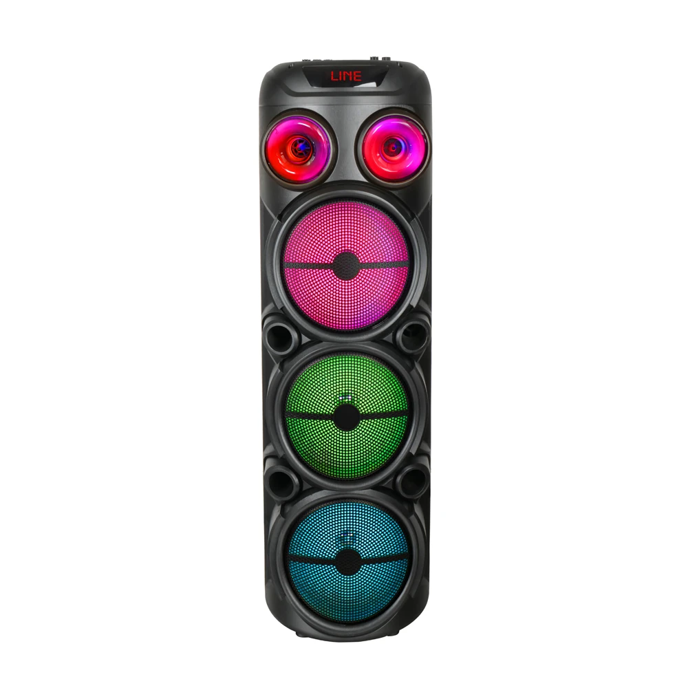 Ecruz GD-2887 Dijital LED Göstergeli Mikrofonlu RGB TWS 8 inç Stereo Bass Kablosuz Karaoke Hoparlör